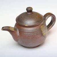 Fumiharu Kino, Bizenyaki Wood-fired Bizenyaki Back-handle Type Teapot 200ml, Sencha Kyusu