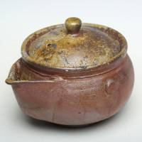 Fumiharu Kino, Japanese Bizenyaki houhin 180ml, nonglazed woodfired yakishime teapot