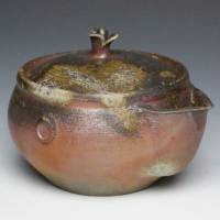 Fumiharu Kino, Bizenyaki houhin 160ml, no-handle nonglazed wood-fired teapot, sencha kyusu