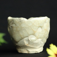 Masayuki Uraguchi, gesho-ji (fang celadon) cup 80ml, Japanese celadon guinomi, small teacup, wood box